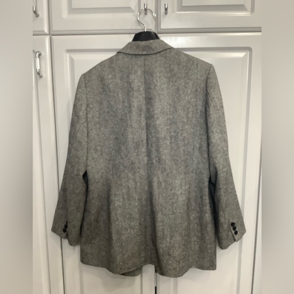 Faconnable Men’s 100% Wool Sport Coat Jacket Blazer Herringbone Gray Sz XL - Picture 3 of 9